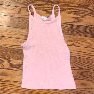 Halter Ribbed Peach Top